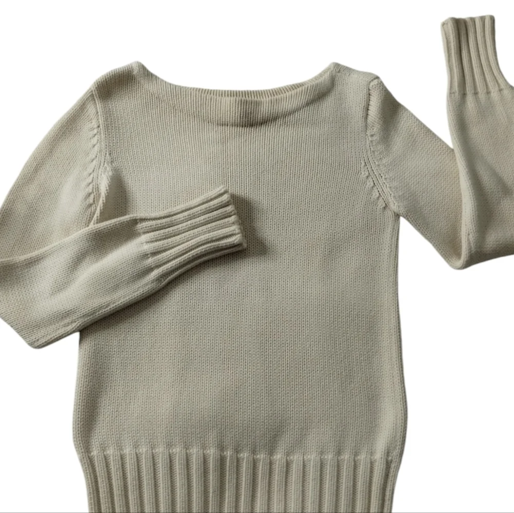 Vintage Women's J. Crew‎ Chunky Cable Knit Cottagecore Fisherman Sweater Size XS